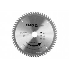Диск пиляльний по дереву YATO 160 x 20 x 2.2 x 1.5 мм 60 зубців R.P.M до 9500 1/хв