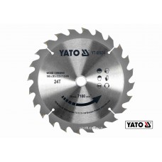 Диск пиляльний по дереву YATO 190 х 20 x 2.2 x 1.5 мм 24 зубці R.P.M до 7100 1/хв