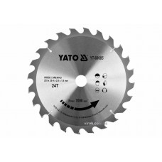 Диск пиляльний по дереву YATO 235 x 25.4 x 2.8 x 1.8 мм 24 зубці R.P.M до 7000 1/хв