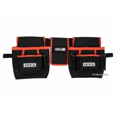 Пояс з 4 кишенями для інструментів і тримачем для рулетки YATO