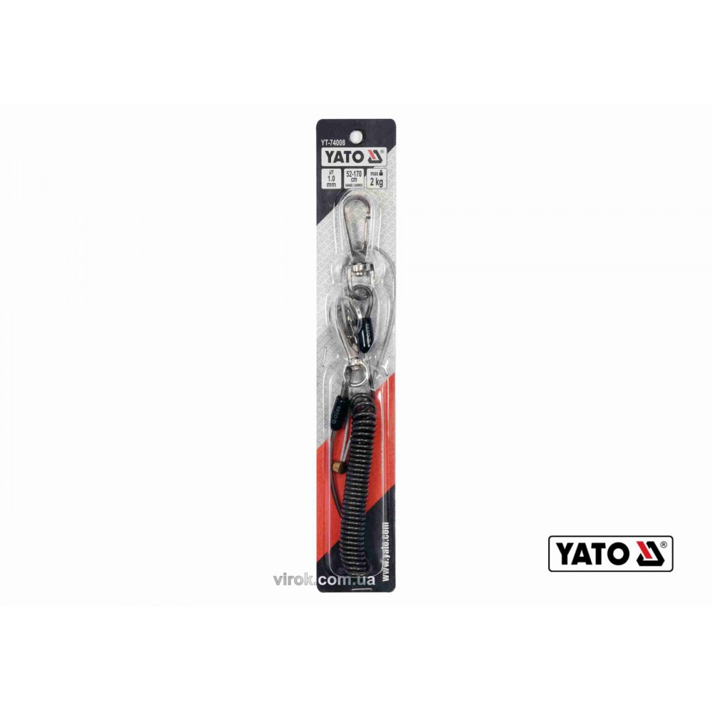 Мотузка стяжна для збереження інструментів YATO 1 мм x 52-170 мм 2 кг + 2 карабіни Мотузка стяжна для збереження інструментів YATO 1 мм x 52-170 мм 2 кг + 2 карабіни