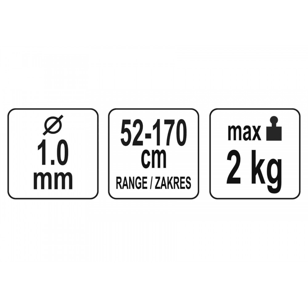 Мотузка стяжна для збереження інструментів YATO 1 мм x 52-170 мм 2 кг + 2 карабіни Мотузка стяжна для збереження інструментів YATO 1 мм x 52-170 мм 2 кг + 2 карабіни