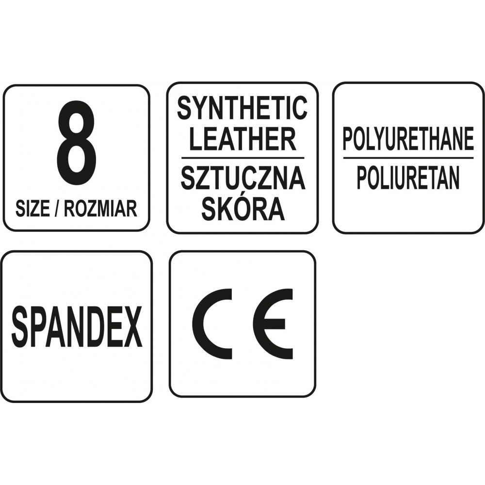 Рукавиці робочі чорні з відкритими пальцями YATO штучна шкіра + синтетична тканина розмір 8 Рукавиці робочі чорні з відкритими пальцями YATO штучна шкіра + синтетична тканина розмір 8