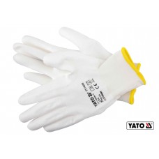 Рукавиці робочі нейлонові білі YATO розмір 9