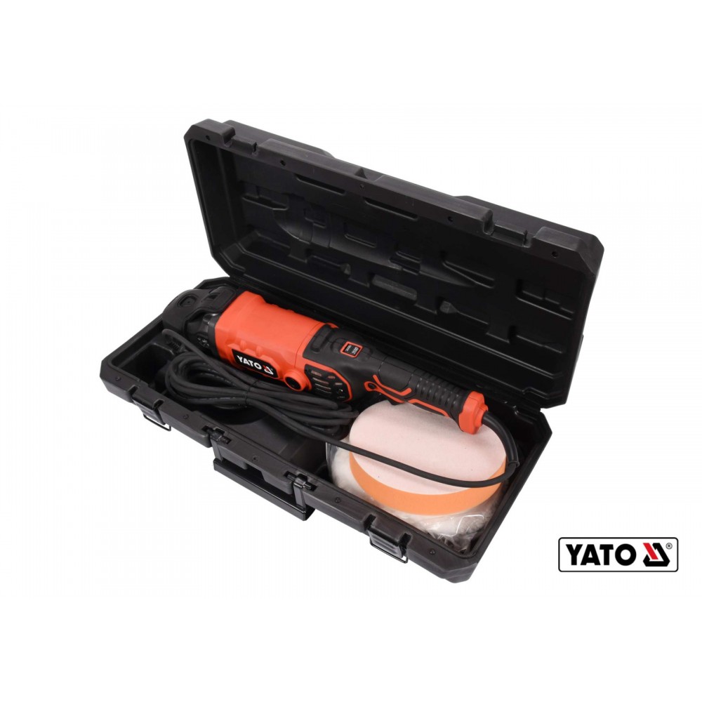 Полірувальна машина YATO 1400 Вт Ø180 мм 600-3500 об/хв М14 Полірувальна машина YATO 1400 Вт Ø180 мм 600-3500 об/хв М14