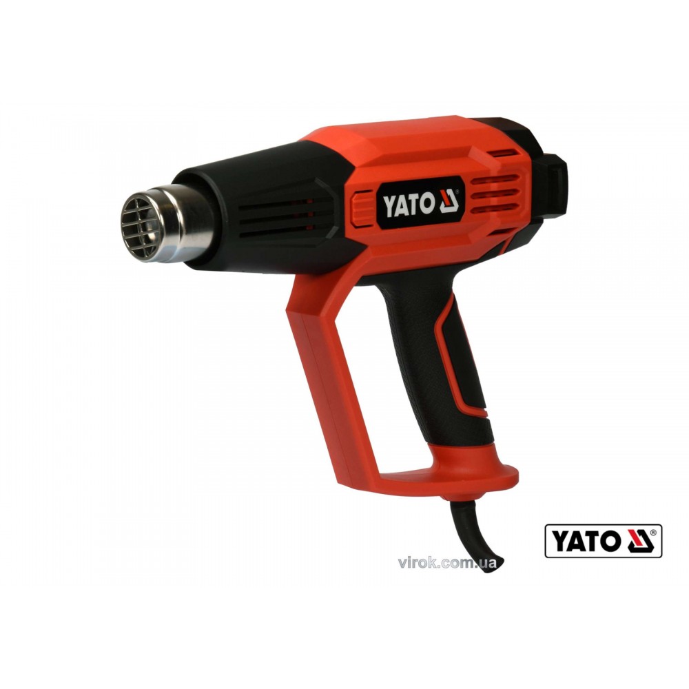 Фен технічний мережевий YATO 2 кВт 50-600° 250-500 л/хв 7 режимів температури + 5 насадки Фен технічний мережевий YATO 2 кВт 50-600° 250-500 л/хв 7 режимів температури + 5 насадки