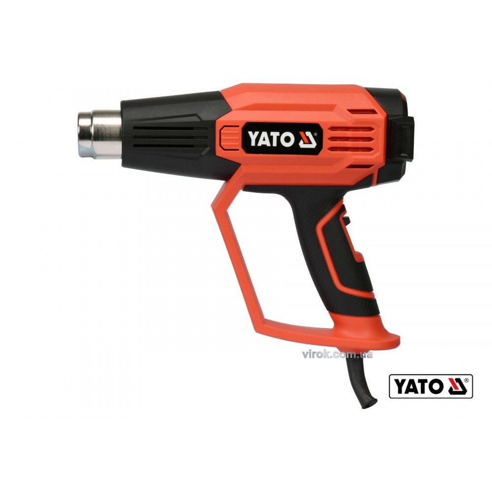 Фен технічний мережевий YATO 2 кВт 50-600° 250-500 л/хв 7 режимів температури + 5 насадки Фен технічний мережевий YATO 2 кВт 50-600° 250-500 л/хв 7 режимів температури + 5 насадки