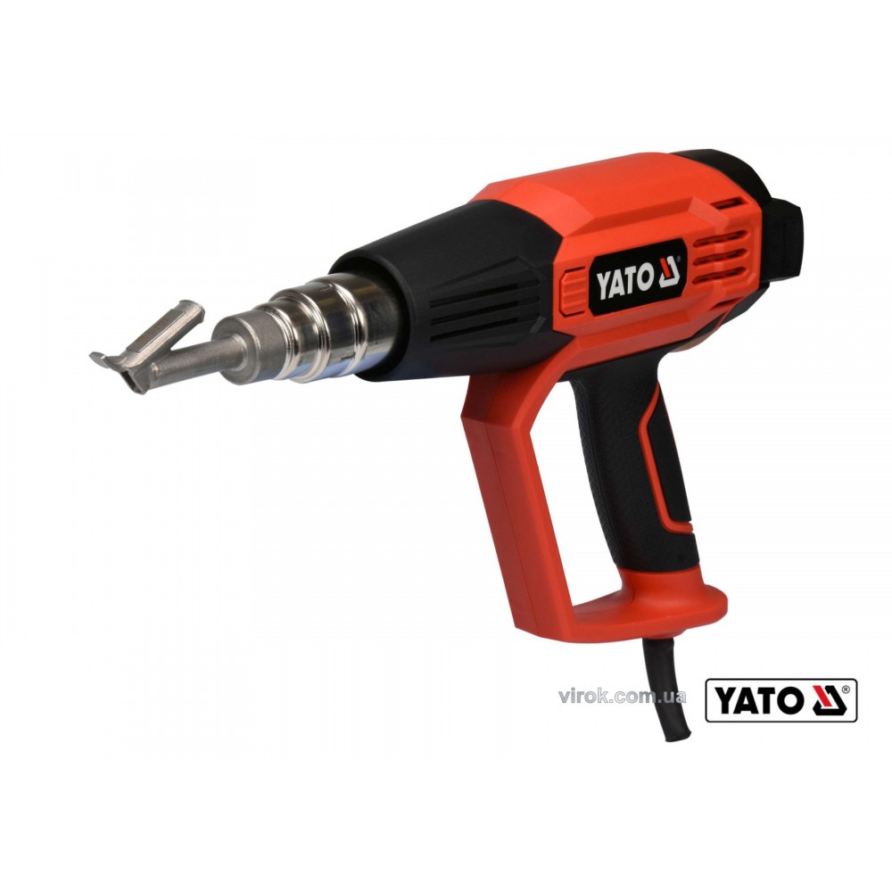 Фен технічний мережевий YATO 2 кВт 50-600° 250-500 л/хв 7 режимів температури + 5 насадки Фен технічний мережевий YATO 2 кВт 50-600° 250-500 л/хв 7 режимів температури + 5 насадки