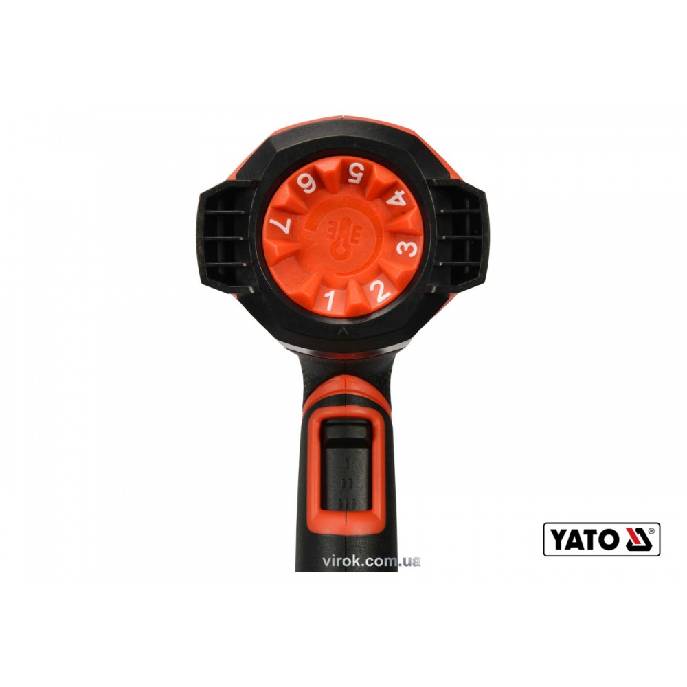 Фен технічний мережевий YATO 2 кВт 50-600° 250-500 л/хв 7 режимів температури + 5 насадки Фен технічний мережевий YATO 2 кВт 50-600° 250-500 л/хв 7 режимів температури + 5 насадки