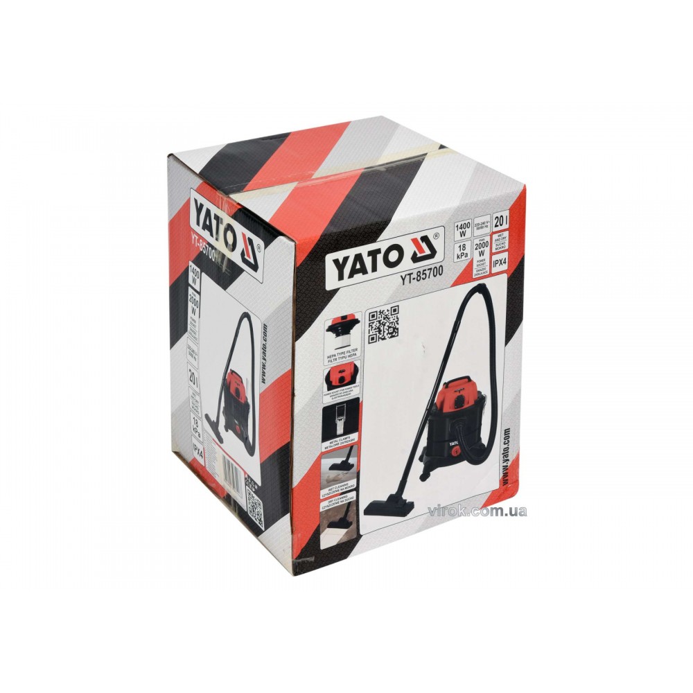 Порохотяг промисловий YATO 1400 Вт 20 л Порохотяг промисловий YATO 1400 Вт 20 л
