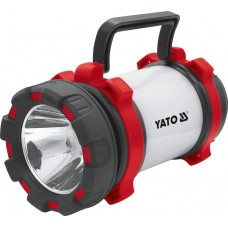 Ліхтар світлодіодний з ручкою акумул. YATO Li-Ion 3.7 В, 3000 mАГод, 6 реж, 380/200 Lm, зарядний USB