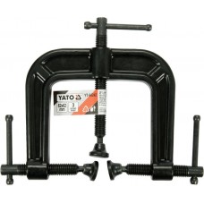 Струбцина з 3 гвинтовими затискачами YATO, тип "С", 62х 62 мм