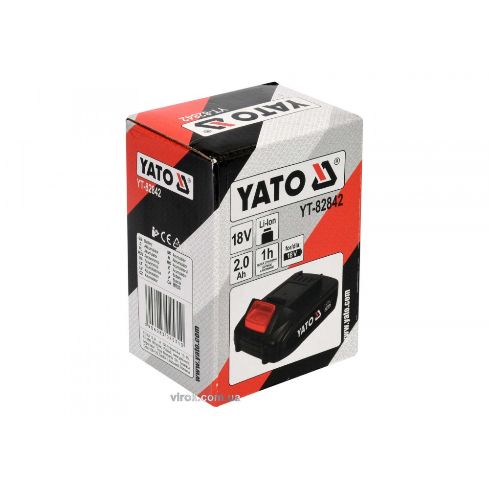 Акумулятор YATO Li-Ion 18 В 2 Агод Акумулятор YATO Li-Ion 18 В 2 Агод