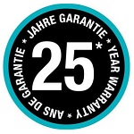 Гарантія: 25 лет