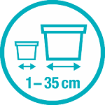 Діаметр горщиків 1-35 см