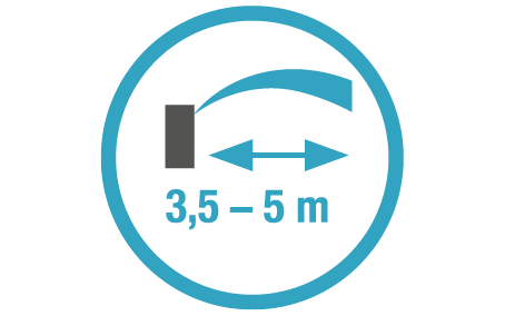 Дальність поливу 3,5-5 м