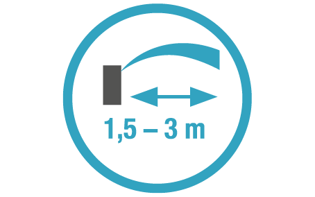 Дальність поливу 1,5-3 м