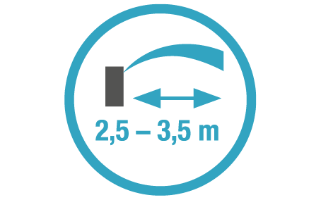 Дальність поливу 2,5-3,5 м